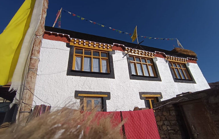 Traditional house contructed by Gyangon-da Pempa in Demul village