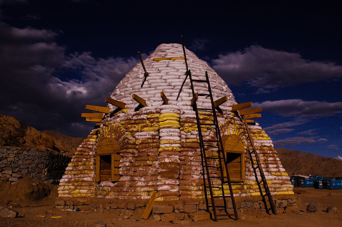 Earthbag dome (Leh, Ladakh)