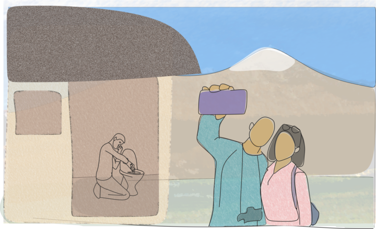 Modern toilets invisibilise waste | Illustration: Malvika