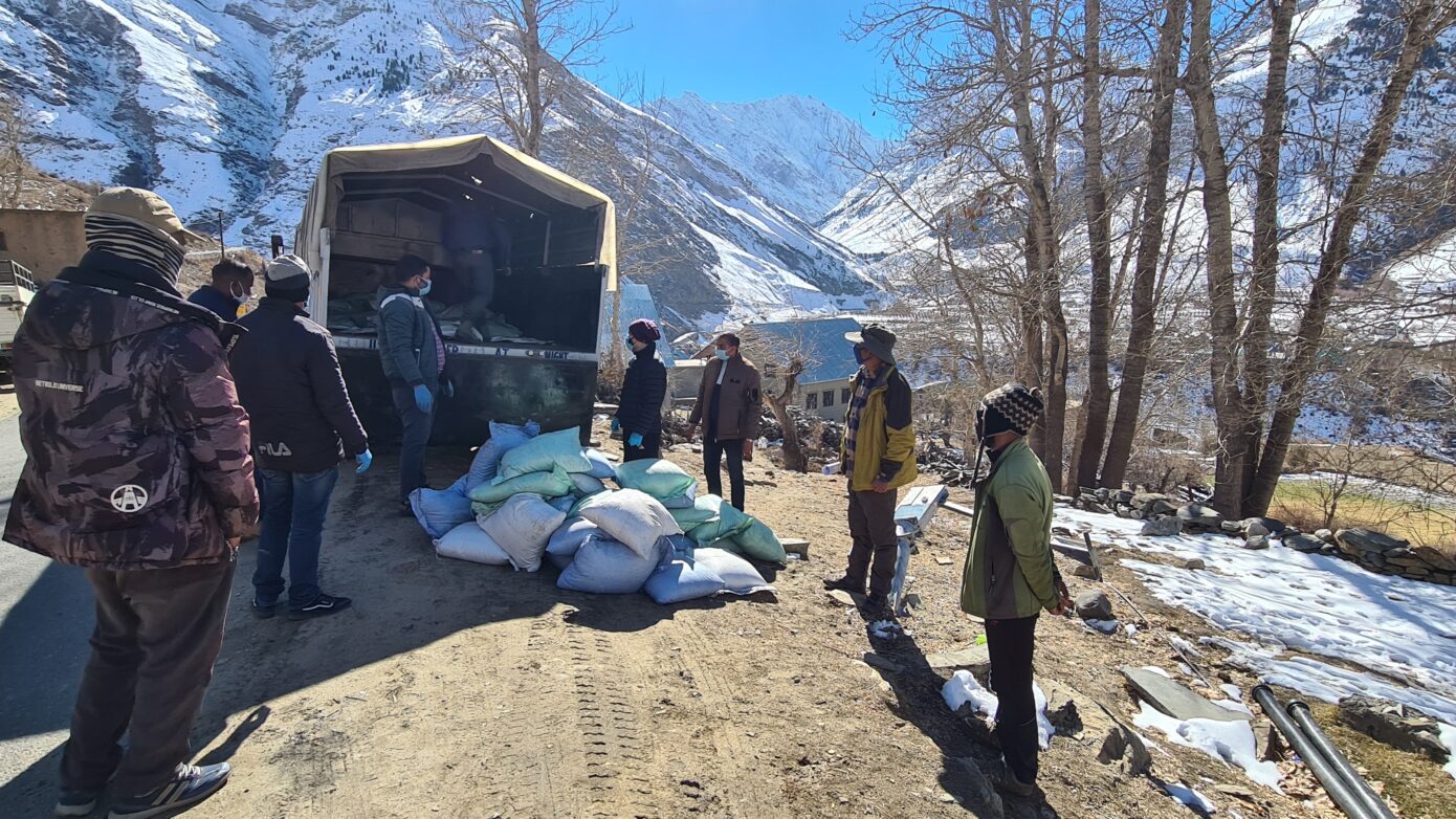 Distribution of Compost Booster in Lahaul
