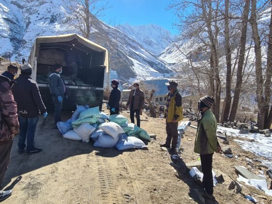 Distribution of Compost Booster in Lahaul