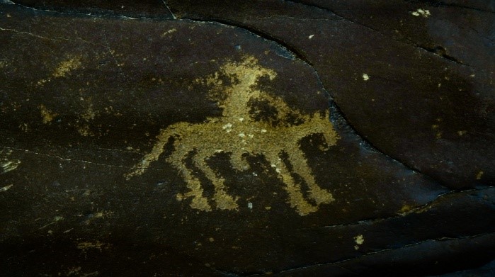 "Huntsman" rock-art, Gya-Miru | Photo: Sherab Lobzang