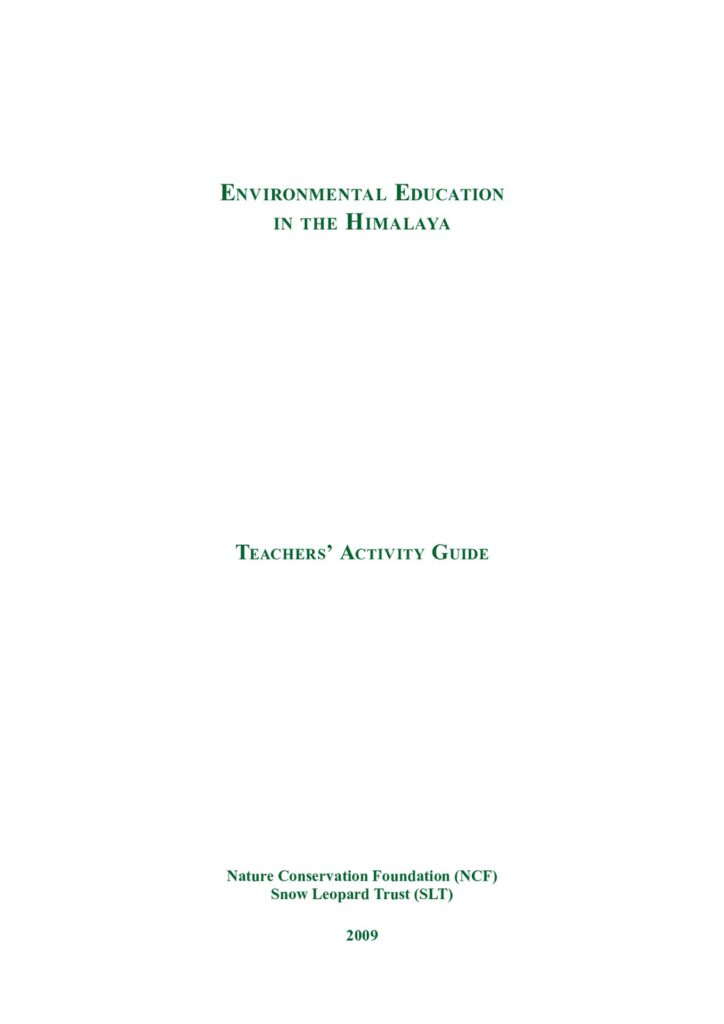 Environmental Education in the Himalaya Teachers’ Activity Guide